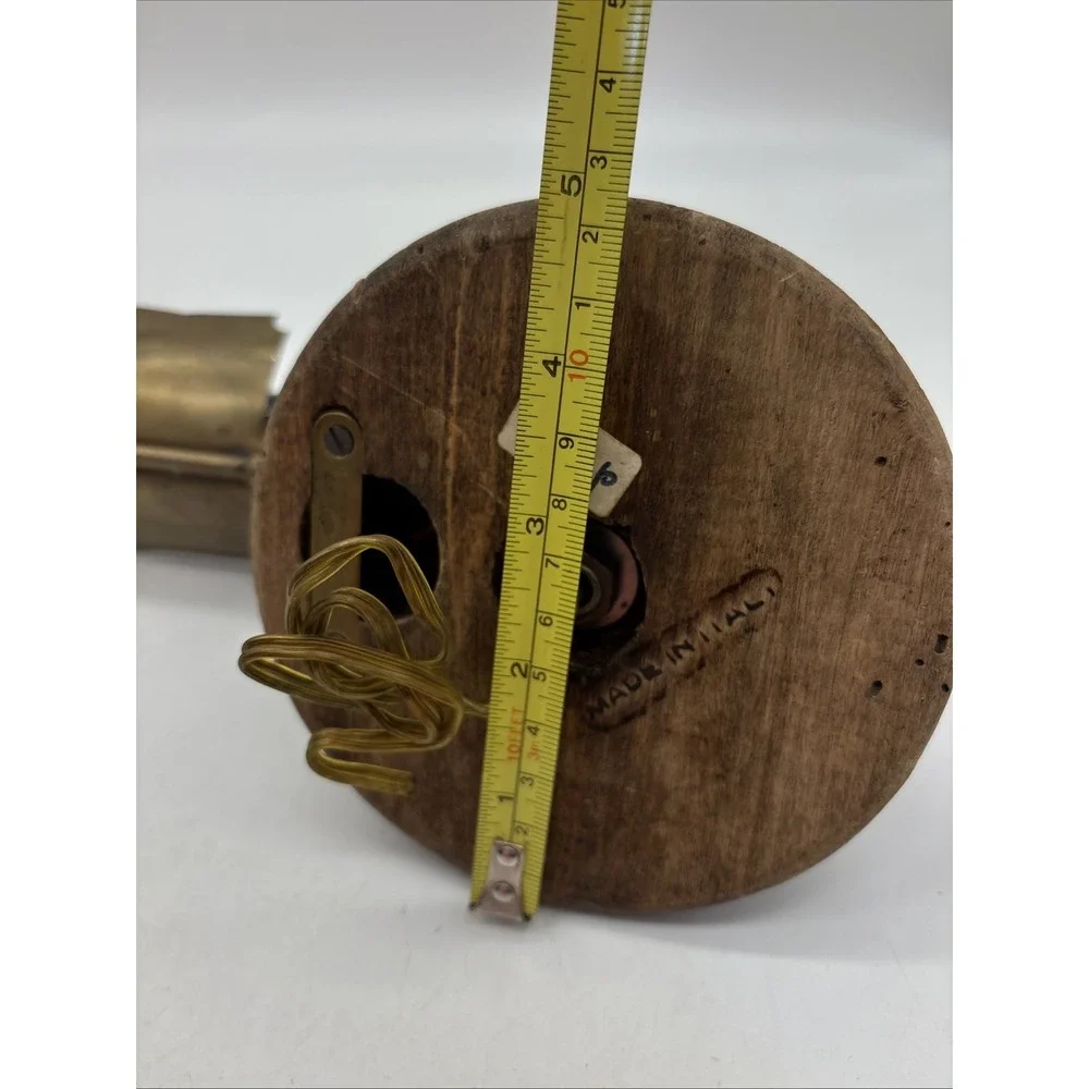 vintage brass wall sconce with a backplate italy Electric